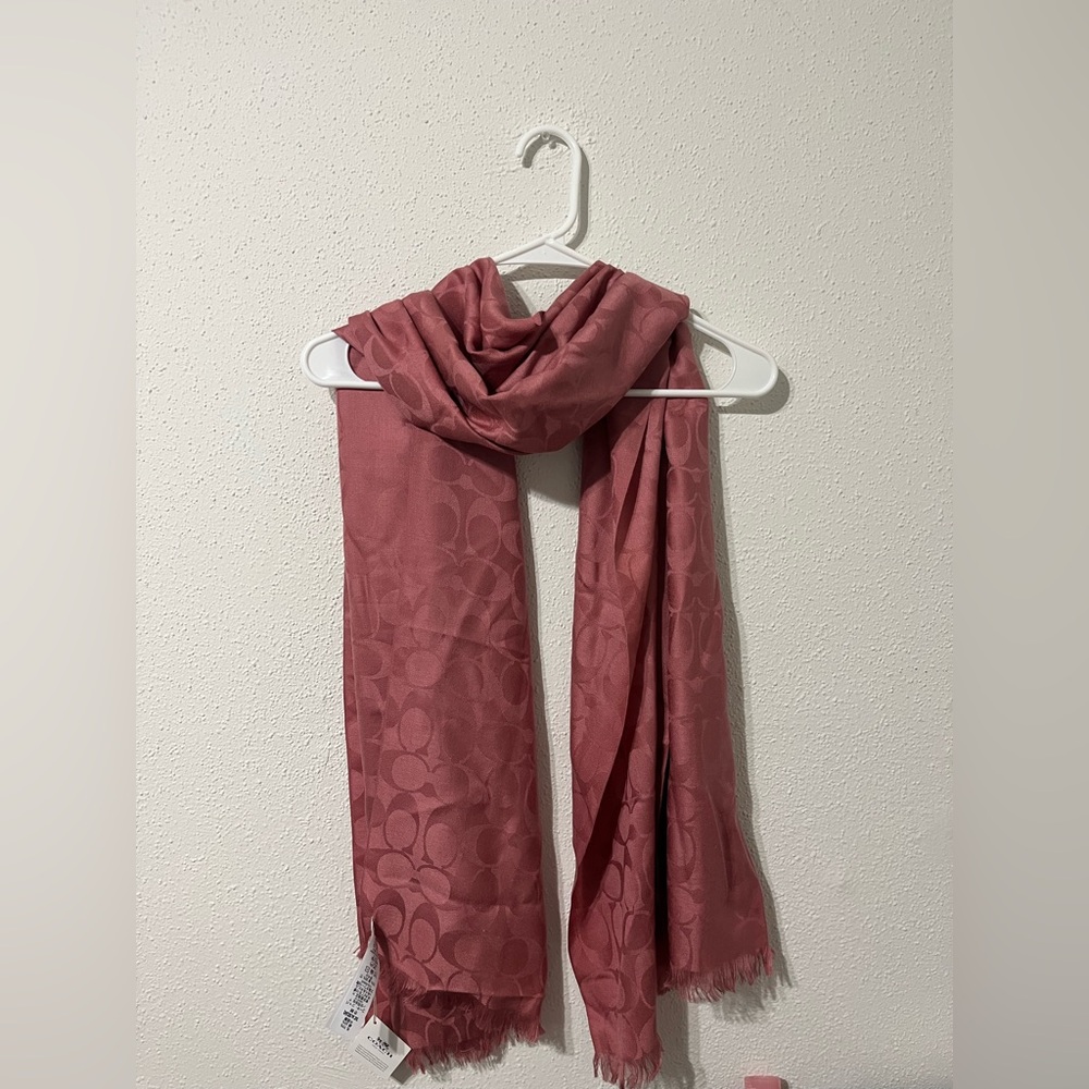 New Coach Rose Pink Scarf